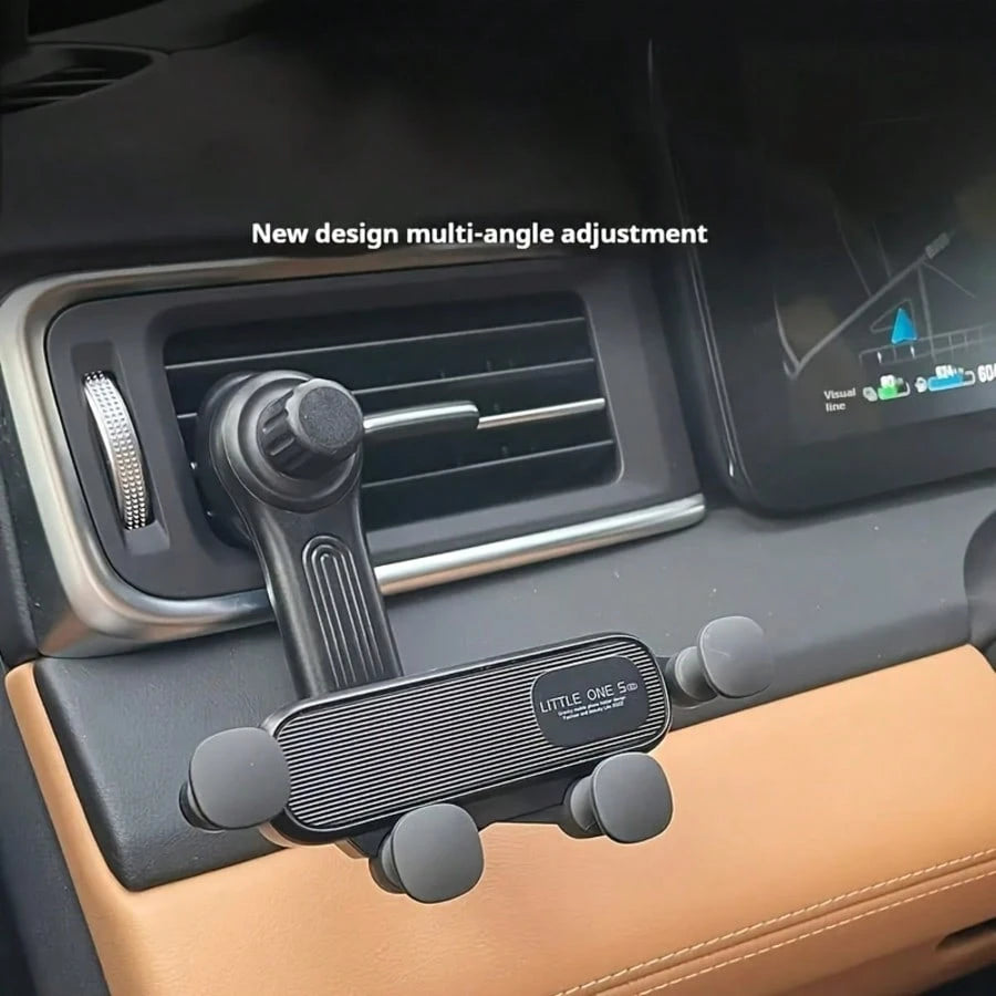 Black Car Phone Holder, Gravity Auto Air Vent Mount 360 Degree Rotatable Suction Cup Phone Stand For Navigation, Cartoon Retractable Miniature Wholesale