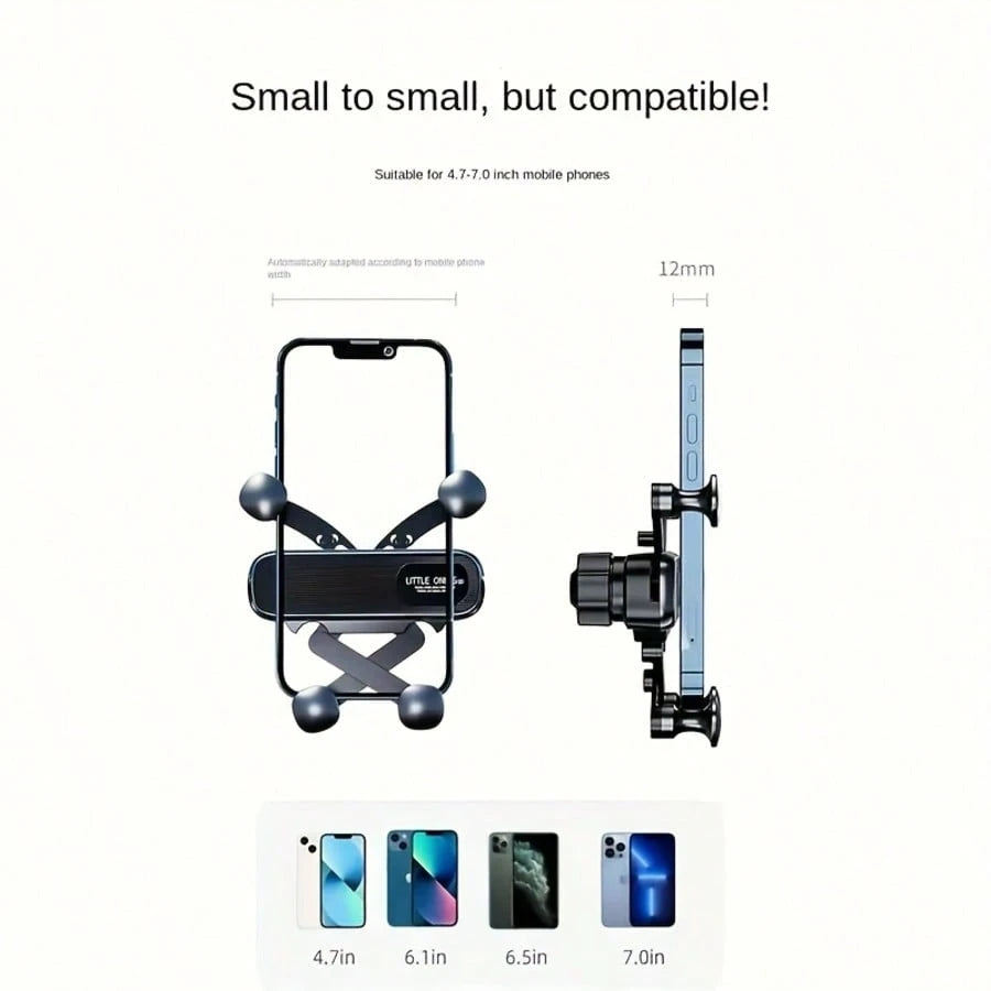 Black Car Phone Holder, Gravity Auto Air Vent Mount 360 Degree Rotatable Suction Cup Phone Stand For Navigation, Cartoon Retractable Miniature Wholesale