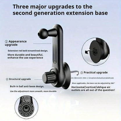 Black Car Phone Holder, Gravity Auto Air Vent Mount 360 Degree Rotatable Suction Cup Phone Stand For Navigation, Cartoon Retractable Miniature Wholesale