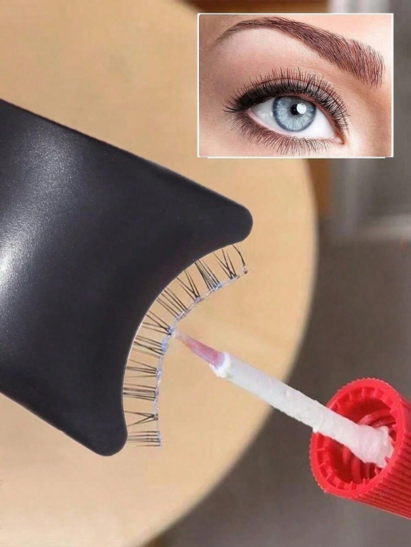 Black Eyelash Applicator, Eyelash Assist Tool, Convenient Makeup Tool, Easy To Apply False Lashes & Glue, Also Useful For Hairstyling. Simplifies Your Makeup Routine.