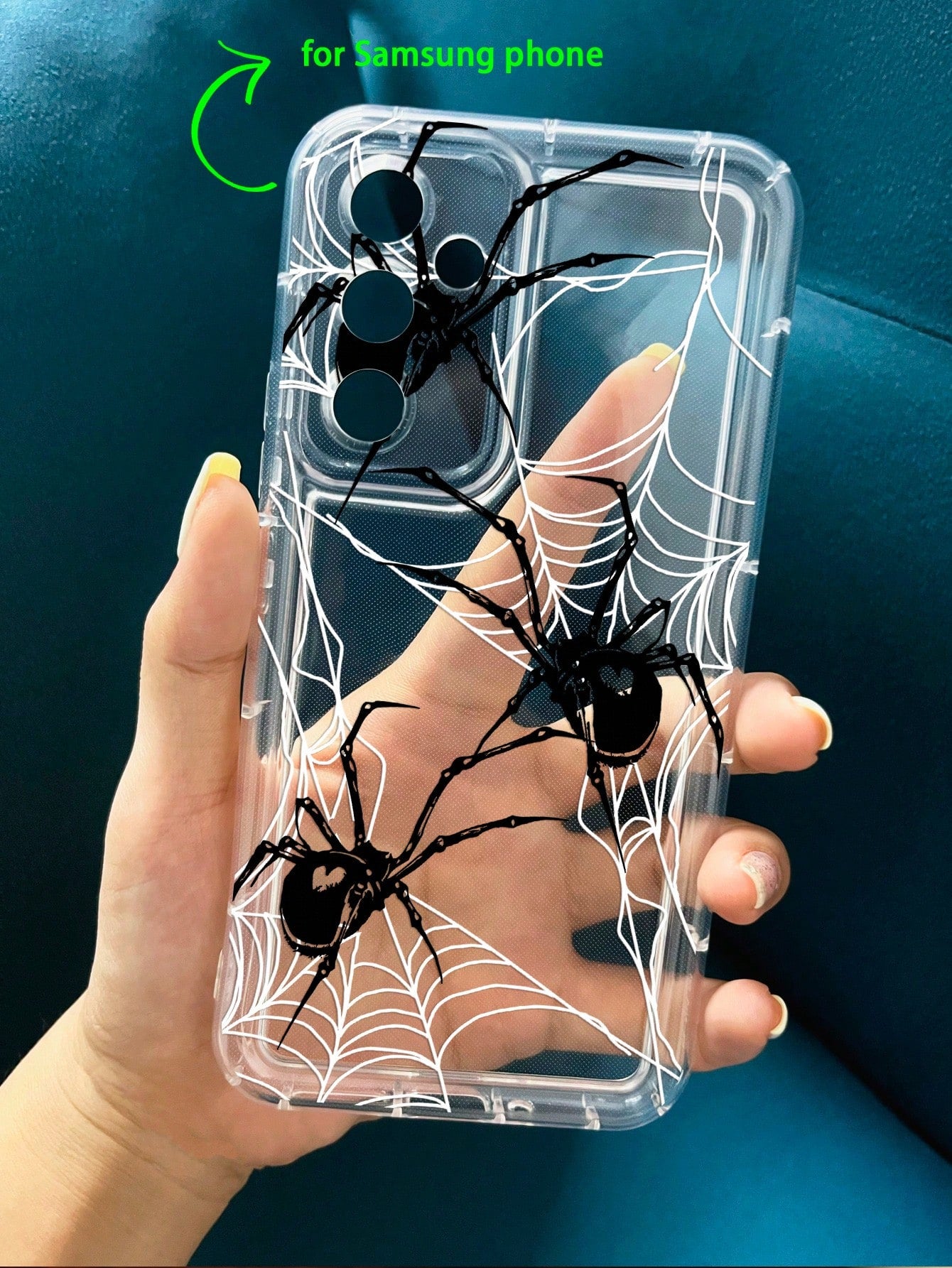 Black White Spider Shockproof Apple Black Spider Web Print Clear Case Compatible With Iphone11/12/13/14/15/15pro/15 Plus/15 Promax/7plus/8plus/X/Xs Max/Xr/11pro/12pro/13pro/14pro/12mini/13mini/11proma