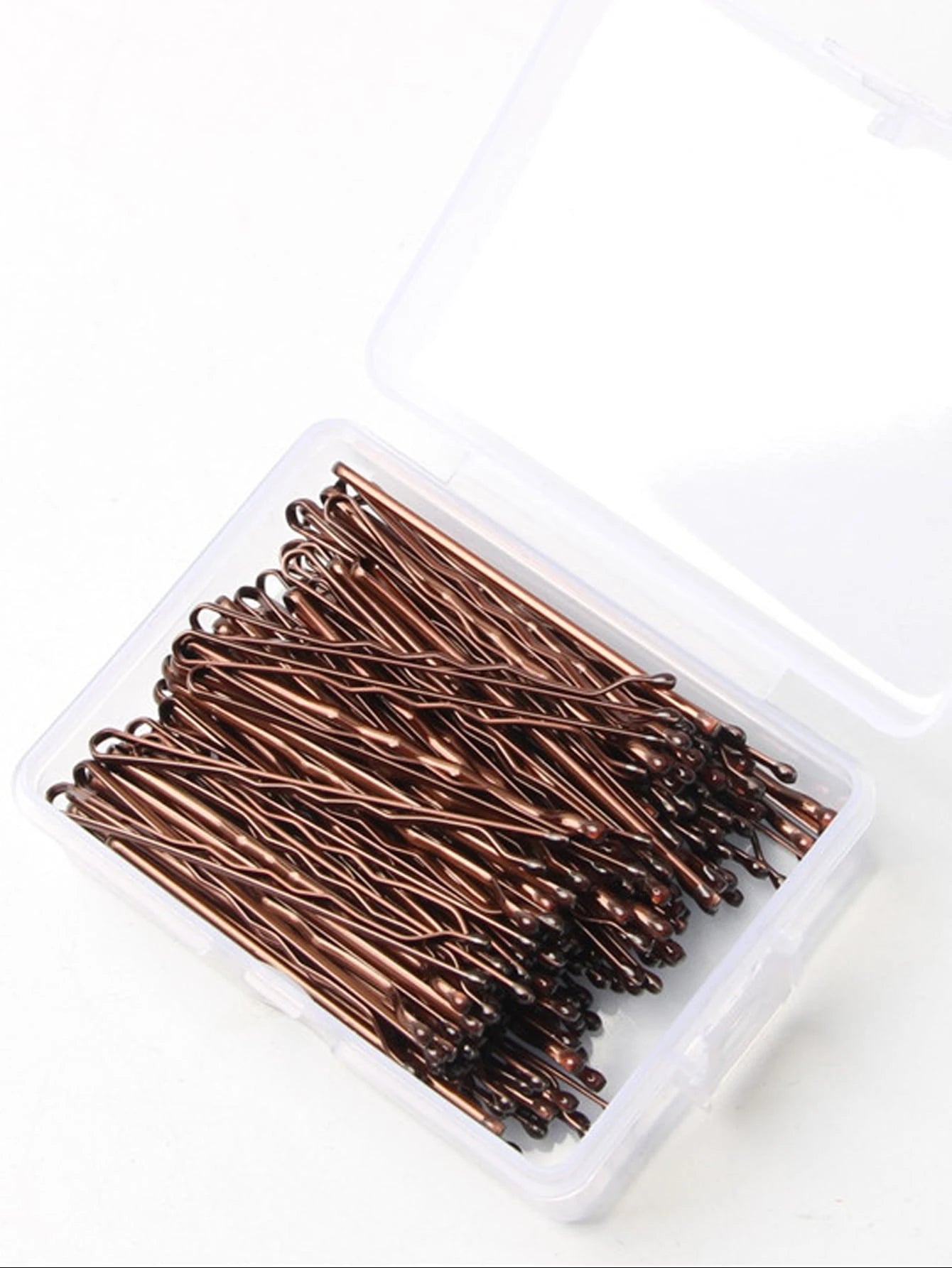 Bobby Pins, 100pcs Brown Hair Pin Hairpins With Box For Women Lady Girls Hair Pin Invisible Wave Hairgrip Barrette Hairclip Bulk Hair Accessories (Brown, 2.2 Inch),Hair Rollers,Heatless Curls,Hair Cur