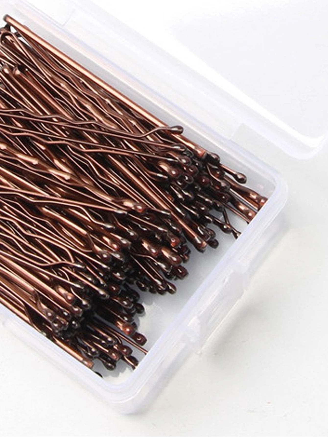 Bobby Pins, 100pcs Brown Hair Pin Hairpins With Box For Women Lady Girls Hair Pin Invisible Wave Hairgrip Barrette Hairclip Bulk Hair Accessories (Brown, 2.2 Inch),Hair Rollers,Heatless Curls,Hair Cur