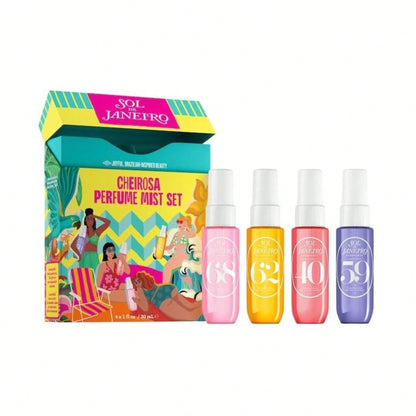 Body Care Travel Set-Cheirosa 68 Perfume Mist (1 Oz)-Delicia Drench Body Butter (1.7 Oz)-Delicia Drench Shower Oil (3 Oz)-Travel-Ready Christmas Gift