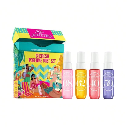 Body Care Travel Set-Cheirosa 68 Perfume Mist (1 Oz)-Delicia Drench Body Butter (1.7 Oz)-Delicia Drench Shower Oil (3 Oz)-Travel-Ready Christmas Gift