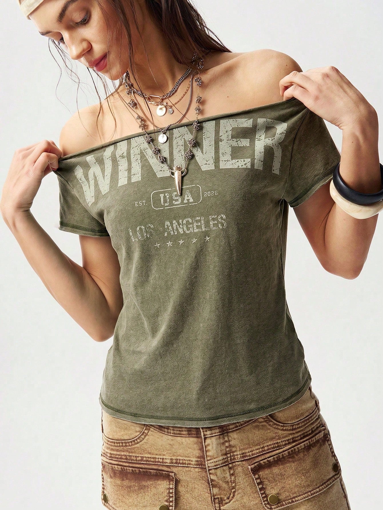 Bohemela Women's Casual Solid Color Knit Boat Neck Short Sleeve T-Shirt,Summer Top