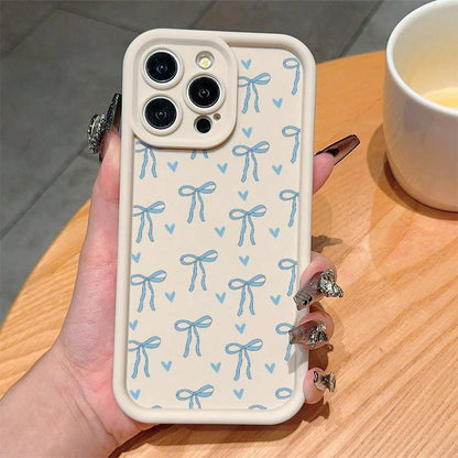 Bow Pattern Phone Case, Anti-Drop Cellphone Protective Case, Total Protective Shockproof Mobile Phone Cover Compatible With