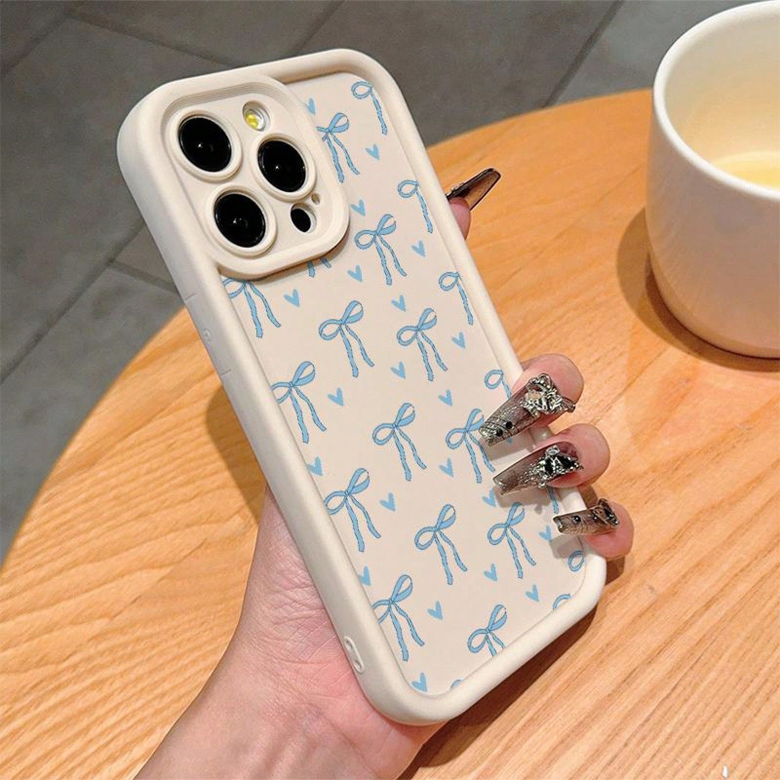 Bow Pattern Phone Case, Anti-Drop Cellphone Protective Case, Total Protective Shockproof Mobile Phone Cover Compatible With
