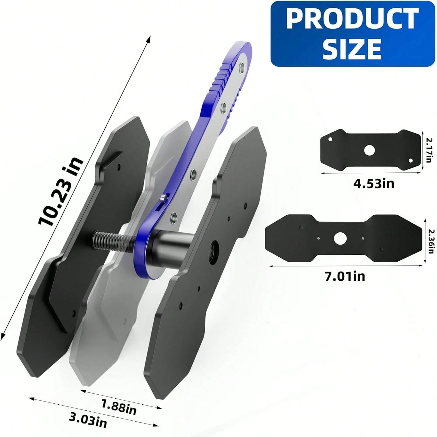 Brake Caliper Press Tool Car Piston Spreader Pad 360 Degree Swing Ratchet Hand Wrench Expander For Single Twin Quad Piston Disc Brake Vehicle Summervibes Fathersdaygift