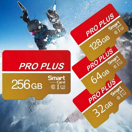 Brand New High-Speed Class 10 SD/TF Memory Card, Multiple Capacities Available, Red & Gold Color, Flash Memory Card 32GB/64GB/128GB/256GB Suitable For Phones, Cameras, Tablets, Car Audio And Surveilla