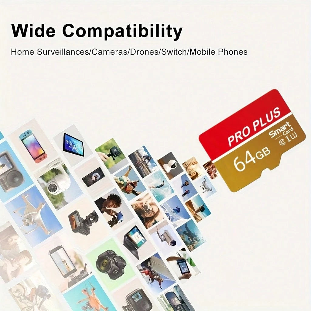 Brand New High-Speed Class 10 SD/TF Memory Card, Multiple Capacities Available, Red & Gold Color, Flash Memory Card 32GB/64GB/128GB/256GB Suitable For Phones, Cameras, Tablets, Car Audio And Surveilla