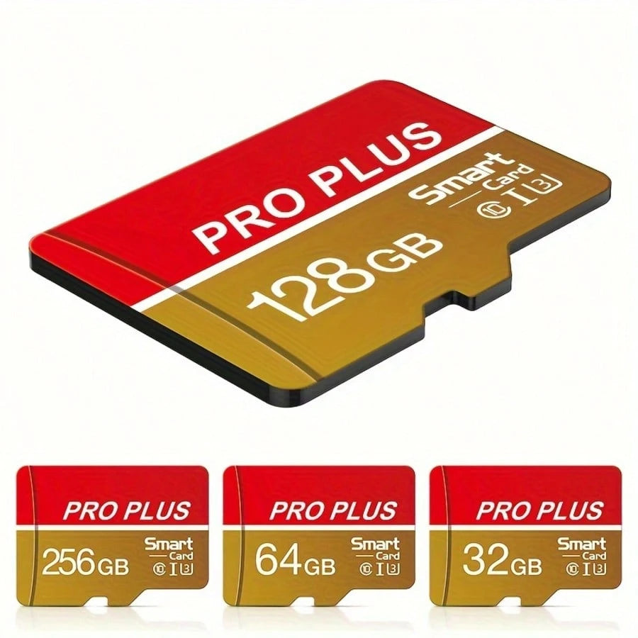 Brand New High-Speed Class 10 SD/TF Memory Card, Multiple Capacities Available, Red & Gold Color, Flash Memory Card 32GB/64GB/128GB/256GB Suitable For Phones, Cameras, Tablets, Car Audio And Surveilla