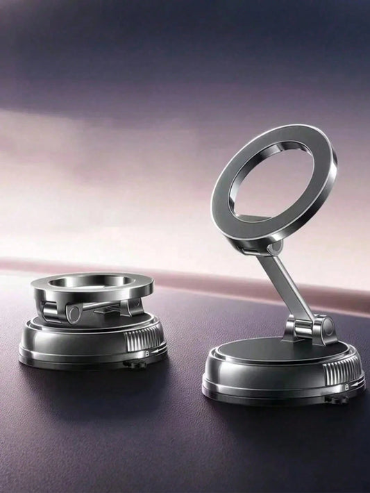 Brand New Magnetic Auto Phone Holder- Foldable Design, 360° Adjustable Vacuum Suction Cup Mount, Multi-Angle Adjustment Function, Metal Support Arm Design, Suitable For Universal Rough Surface Enviro