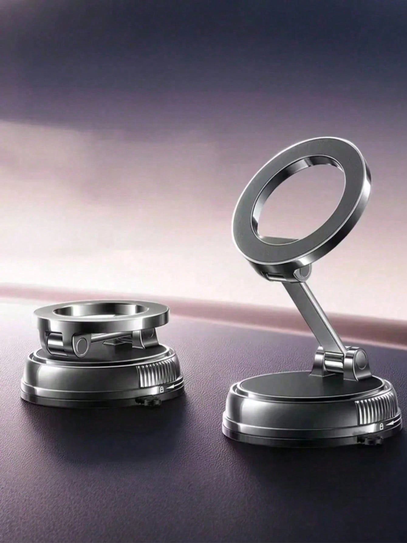 Brand New Magnetic Auto Phone Holder- Foldable Design, 360° Adjustable Vacuum Suction Cup Mount, Multi-Angle Adjustment Function, Metal Support Arm Design, Suitable For Universal Rough Surface Enviro