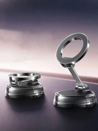 Brand New Magnetic Auto Phone Holder- Foldable Design, 360° Adjustable Vacuum Suction Cup Mount, Multi-Angle Adjustment Function, Metal Support Arm Design, Suitable For Universal Rough Surface Enviro