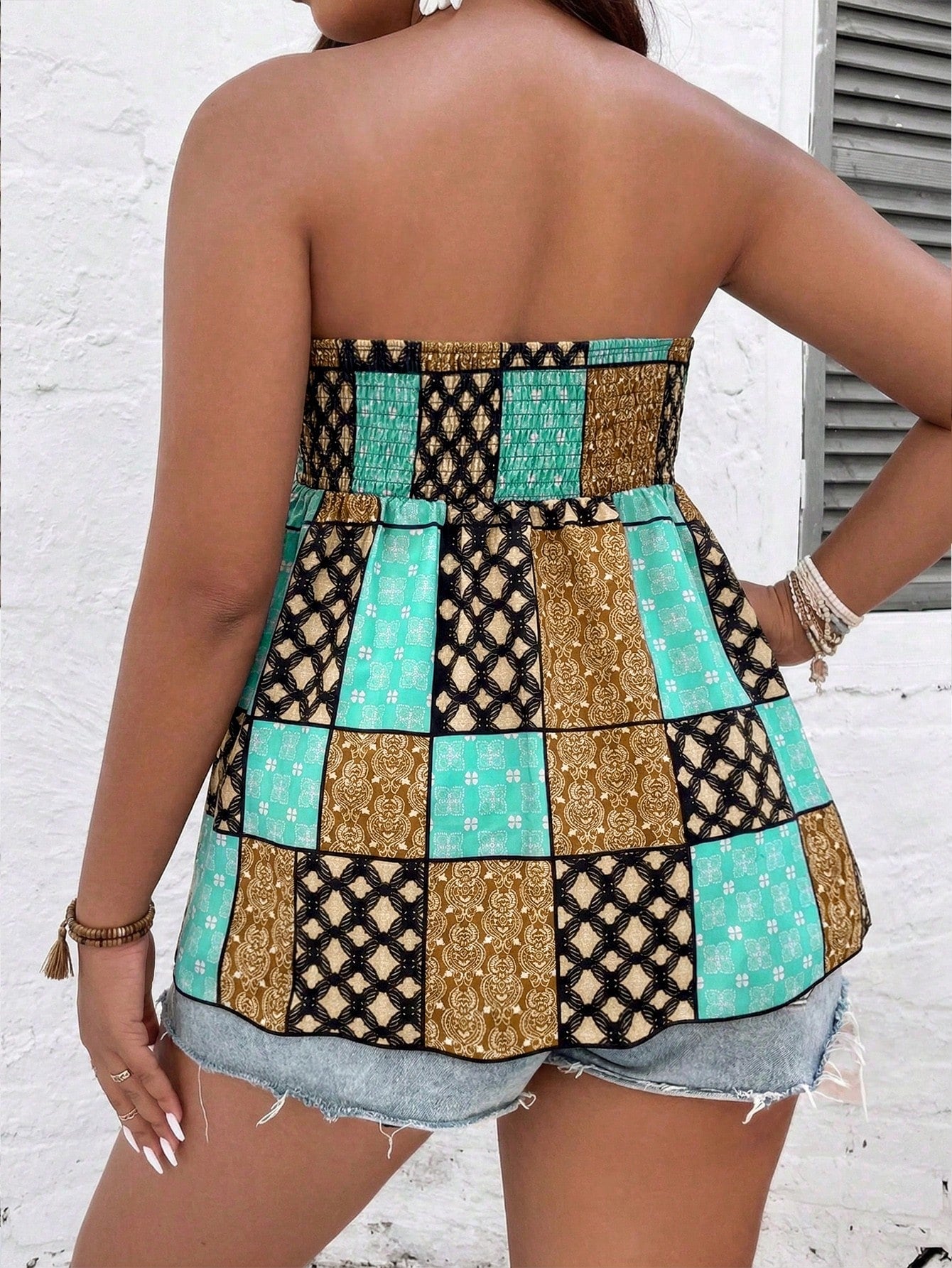 Breezaya Plus Size Women Floral Print Beach Tube Top