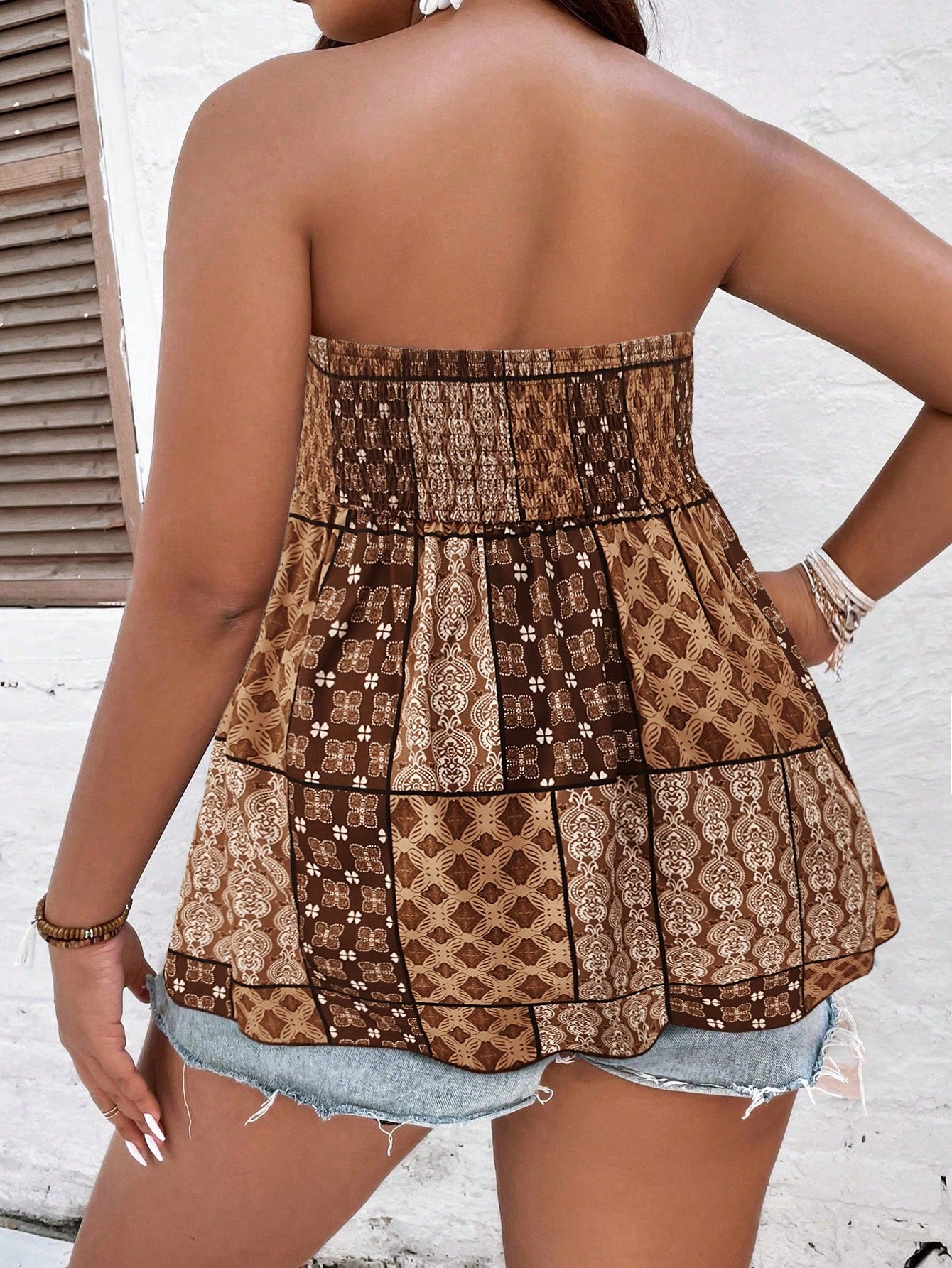 Breezaya Plus Size Women Floral Print Beach Tube Top