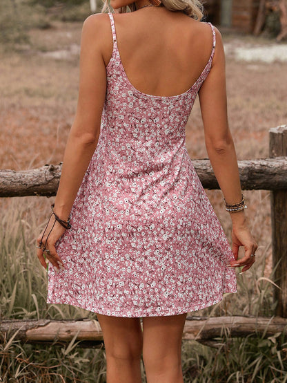 Breezaya Women's Ditsy Floral Casual Sleeveless Mini Dress Vacation Beach Outfit