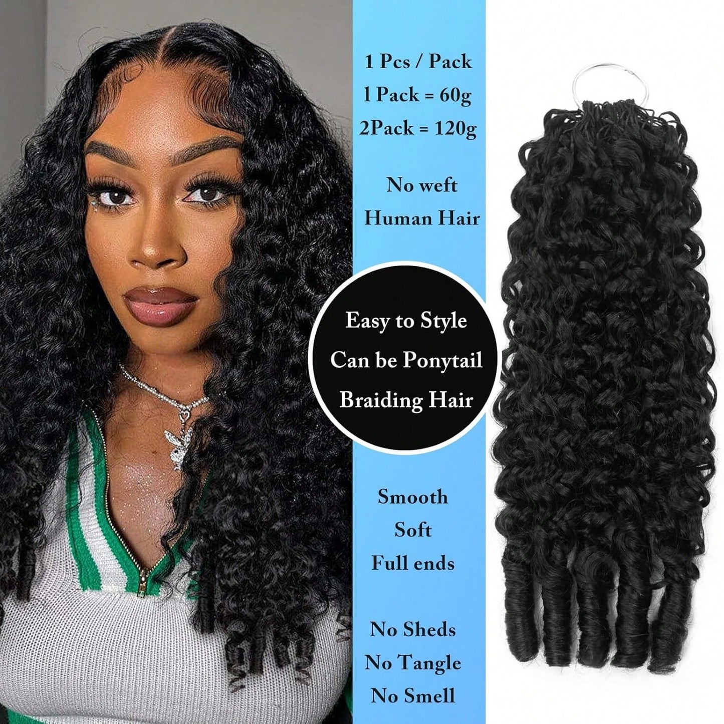 Burmese Curly Feather Crochet Human Hair Pre Separated Human Crochet Hair For Women 3c4a Curly Crochet Bundles Invisible Miracle Knots Pre Looped Extensions