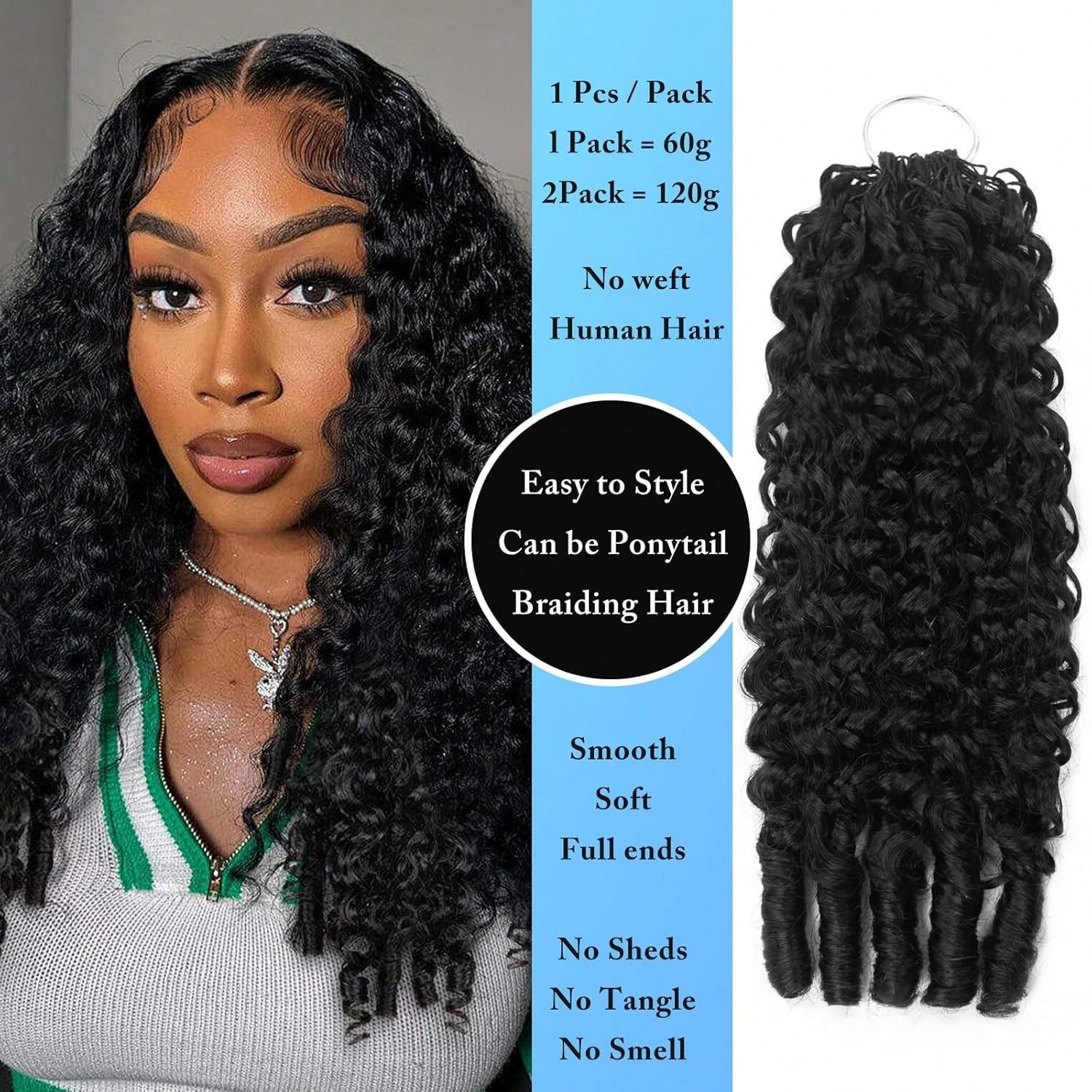 Burmese Curly Feather Crochet Human Hair Pre Separated Human Crochet Hair For Women 3c4a Curly Crochet Bundles Invisible Miracle Knots Pre Looped Extensions