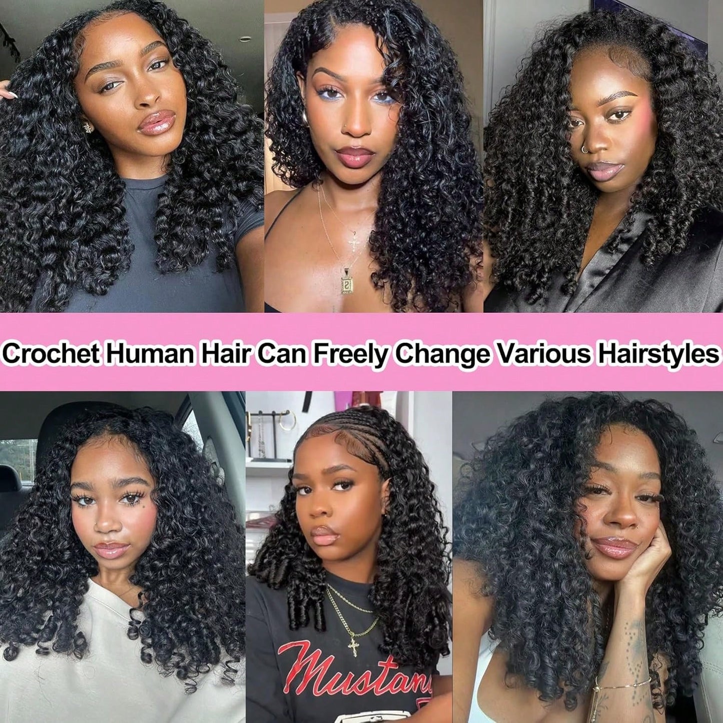 Burmese Curly Feather Crochet Human Hair Pre Separated Human Crochet Hair For Women 3c4a Curly Crochet Bundles Invisible Miracle Knots Pre Looped Extensions