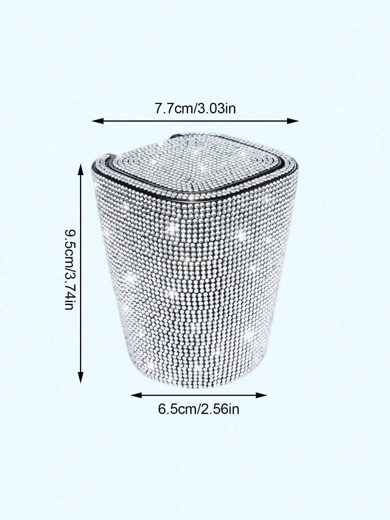 Car Accessories Studded Car Ashtray Fashion Led Lamp Multifunctional Car Creative Car Ashtray For Men And Women/Luxury Rhinestone Ashtray, With Cover, Portable Ashtray-Free Hot Drilling Car Ashtray/Ap