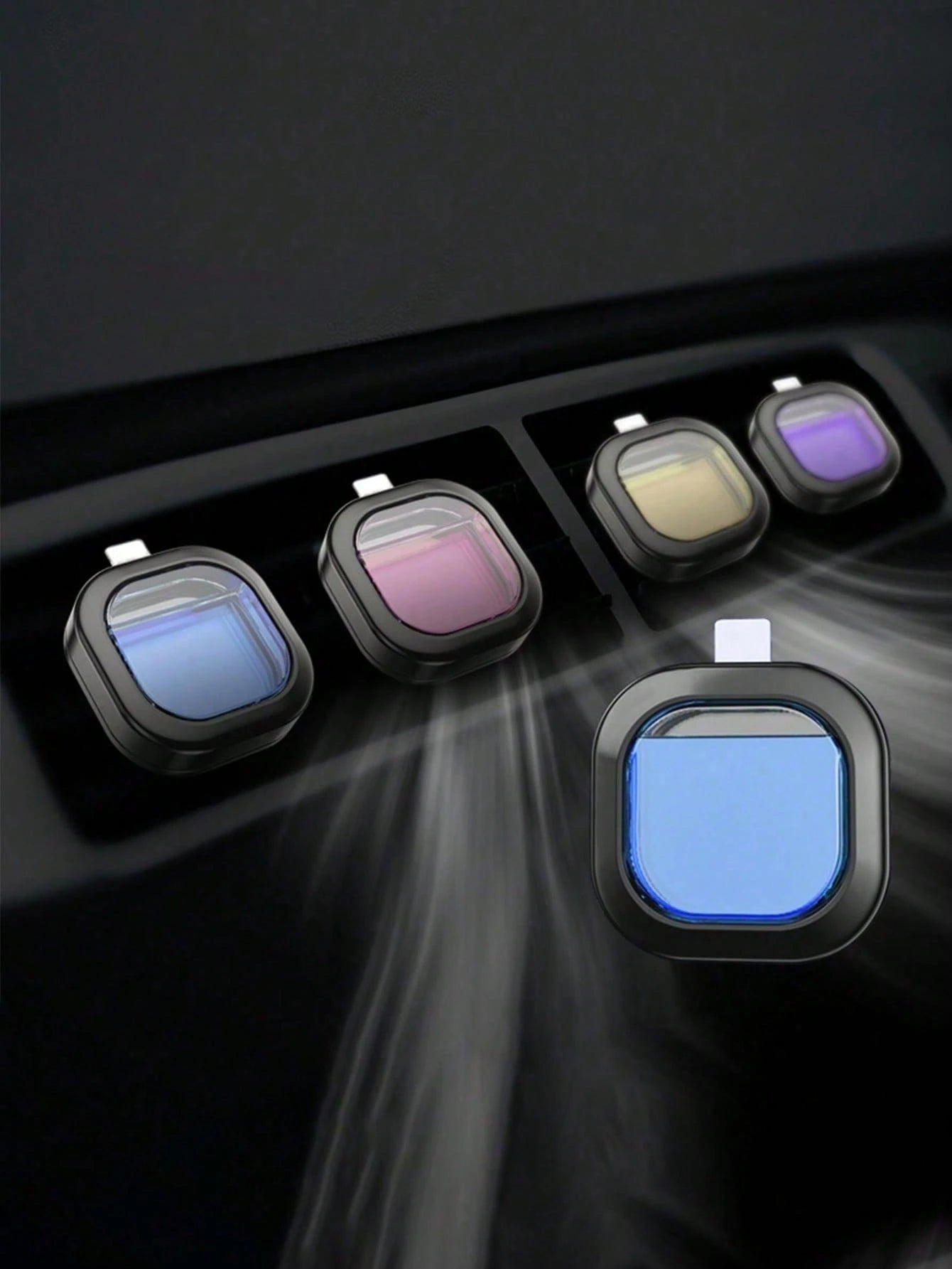 Car Air Freshener Solid Fragrance Refill Sheets- Lemon, Peach, Cologne, Lily Of The Valley, Jasmine, Osmanthus, Ocean And Lavender Scents, For A Refreshing And Pleasant Journey. Suitable For Car Air