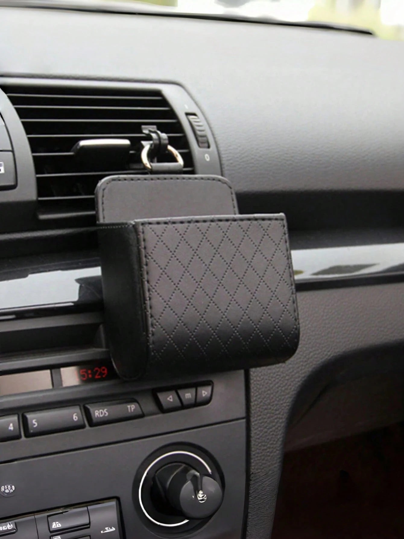 Car Air Vent Hanging Storage Organizer- Multi-Functional Vehicle-Mounted Phone Holder & Sundries Bag, Universal Auto Interior Tidying Container For Daily Essentials