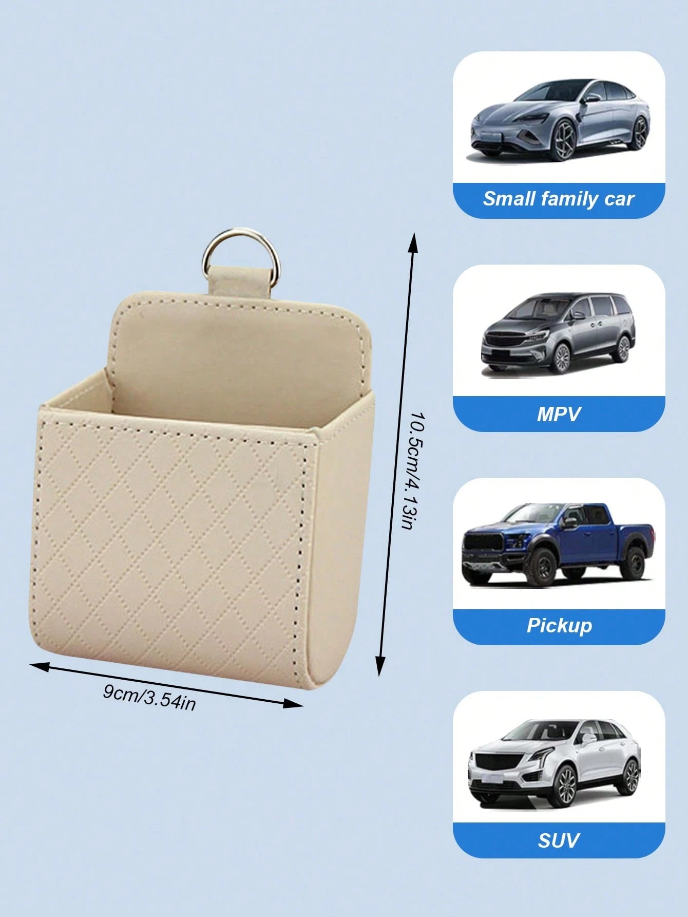 Car Air Vent Hanging Storage Organizer- Multi-Functional Vehicle-Mounted Phone Holder & Sundries Bag, Universal Auto Interior Tidying Container For Daily Essentials