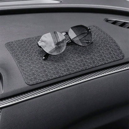 Car Dashboard Anti- Rubber Pad, 10.6x 5.9 Universal Non- Car Magic Dashboard Sticky Adhesive Phones Keys Electronic Devices And More Use BlackGrid