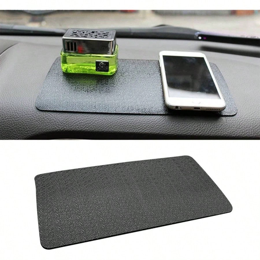 Car Dashboard Anti- Rubber Pad, 10.6x 5.9 Universal Non- Car Magic Dashboard Sticky Adhesive Phones Keys Electronic Devices And More Use BlackGrid