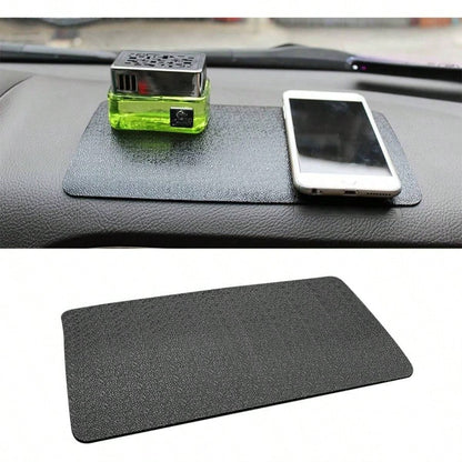 Car Dashboard Anti- Rubber Pad, 10.6x 5.9 Universal Non- Car Magic Dashboard Sticky Adhesive Phones Keys Electronic Devices And More Use BlackGrid