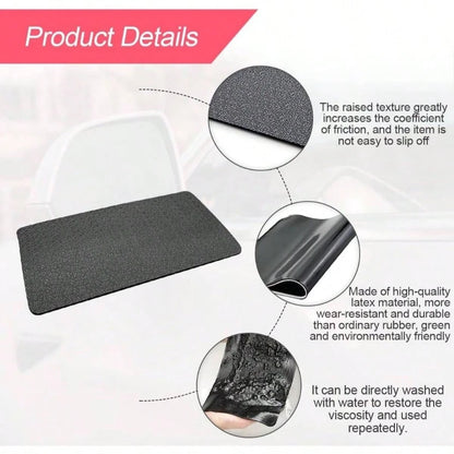 Car Dashboard Anti- Rubber Pad, 10.6x 5.9 Universal Non- Car Magic Dashboard Sticky Adhesive Phones Keys Electronic Devices And More Use BlackGrid