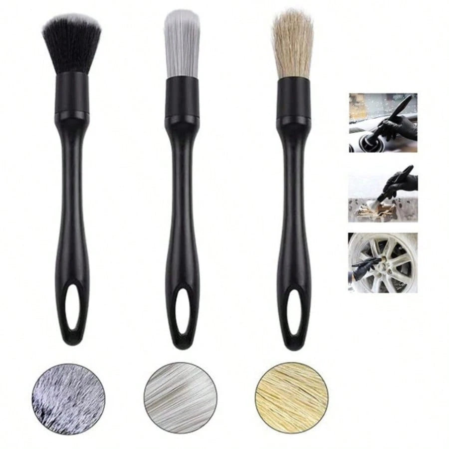 Car Detail Cleaning Brush Set, Car Interior Cleaning Brush, Multi-Purpose Car Detail Cleaning Brush, Soft Bristle Brush For Cleaning Car Details, Crevices, Emblems, Grilles And Wheels, Suitable For Cl