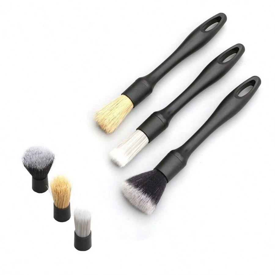 Car Detail Cleaning Brush Set, Car Interior Cleaning Brush, Multi-Purpose Car Detail Cleaning Brush, Soft Bristle Brush For Cleaning Car Details, Crevices, Emblems, Grilles And Wheels, Suitable For Cl