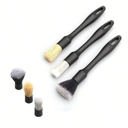Car Detail Cleaning Brush Set, Car Interior Cleaning Brush, Multi-Purpose Car Detail Cleaning Brush, Soft Bristle Brush For Cleaning Car Details, Crevices, Emblems, Grilles And Wheels, Suitable For Cl