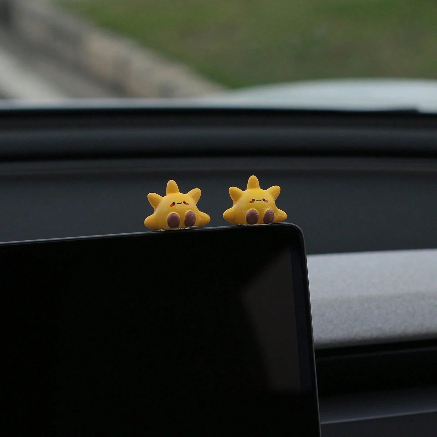 Car Interior Decor Small Sun Center Console Car Ornament Funny Decorative Healing Mood Figurine For Women
