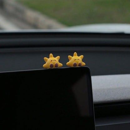 Car Interior Decor Small Sun Center Console Car Ornament Funny Decorative Healing Mood Figurine For Women