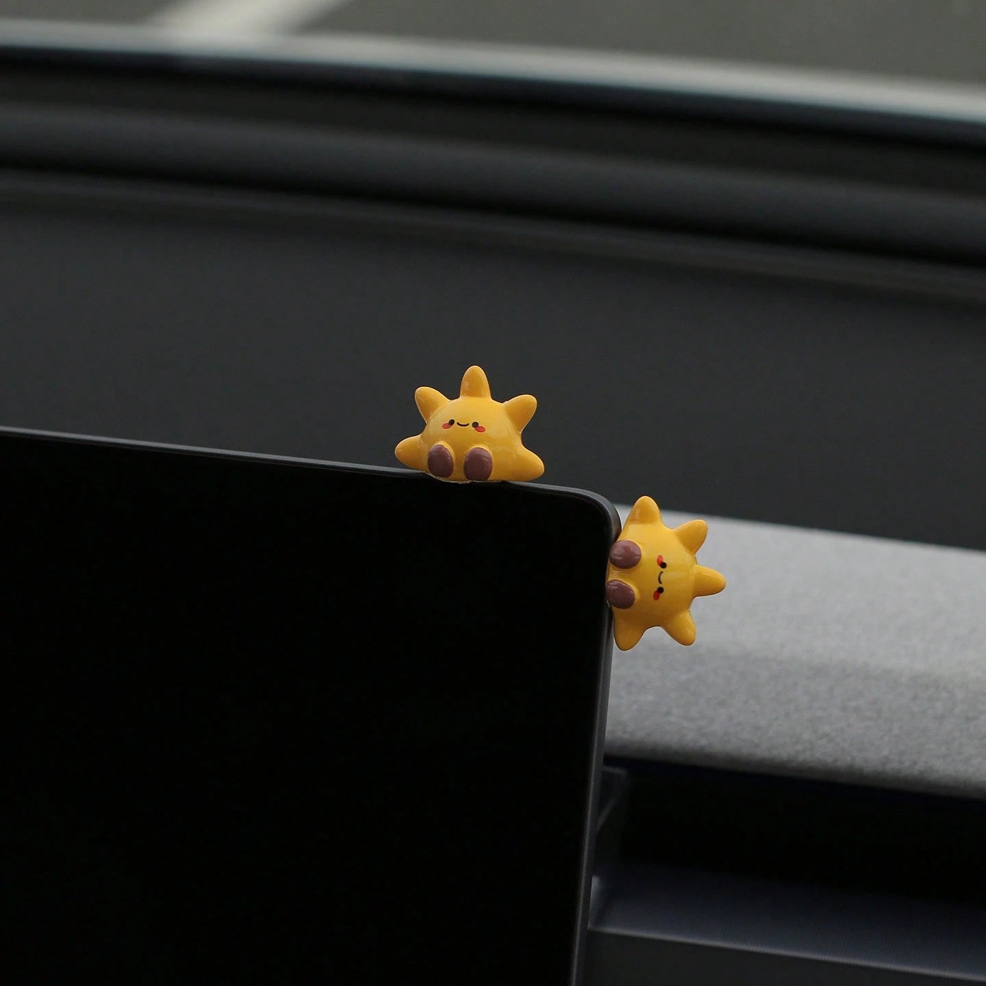 Car Interior Decor Small Sun Center Console Car Ornament Funny Decorative Healing Mood Figurine For Women