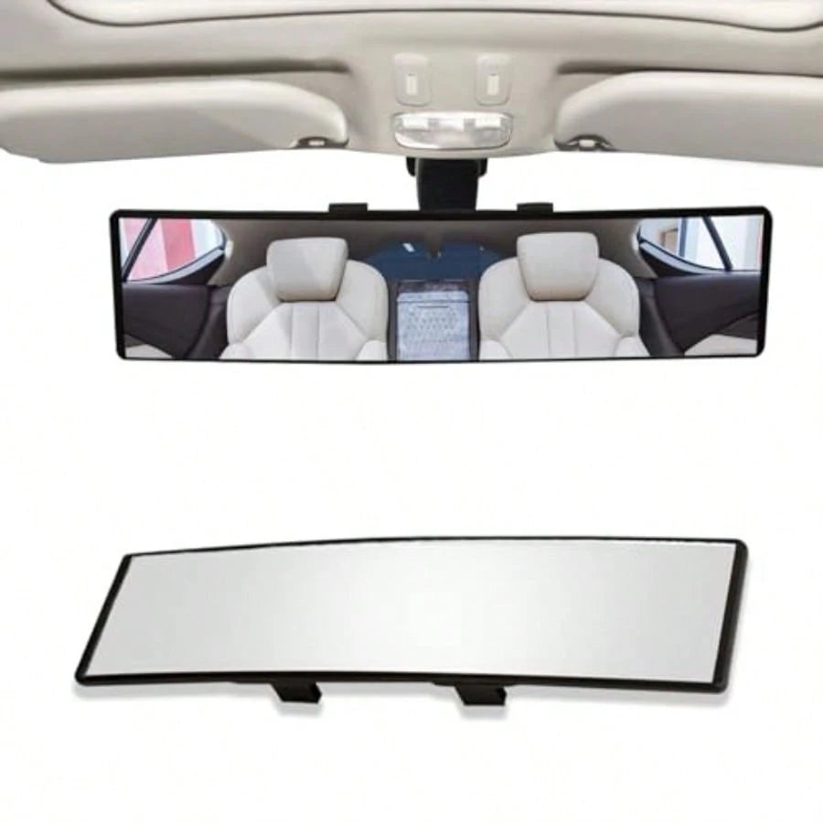 Car Interior Rear View Mirror Panoramic Rearview Mirror 300mm Convex Mirror Panoramic Wide Angle Convex Surface Mirror Wide Angle Backseat Passenger View Mirror For Truck Car SUVs