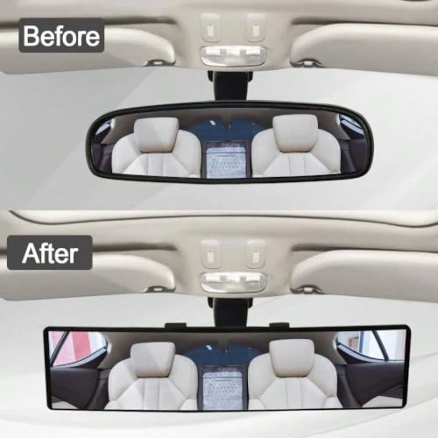 Car Interior Rear View Mirror Panoramic Rearview Mirror 300mm Convex Mirror Panoramic Wide Angle Convex Surface Mirror Wide Angle Backseat Passenger View Mirror For Truck Car SUVs
