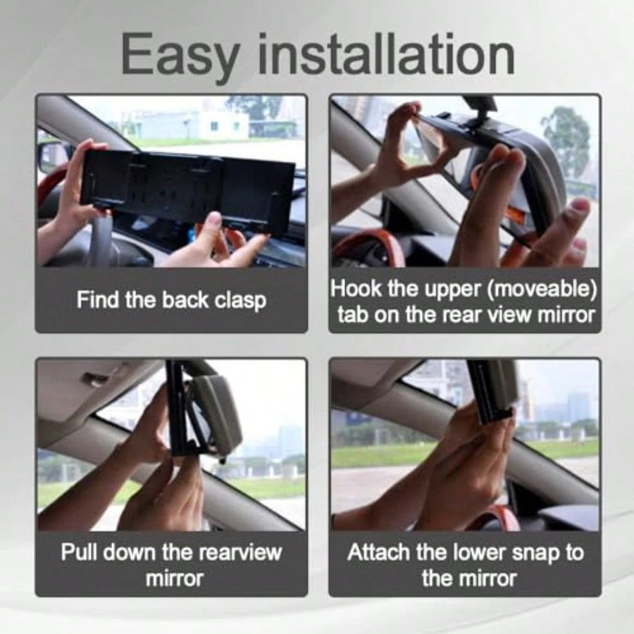 Car Interior Rear View Mirror Panoramic Rearview Mirror 300mm Convex Mirror Panoramic Wide Angle Convex Surface Mirror Wide Angle Backseat Passenger View Mirror For Truck Car SUVs