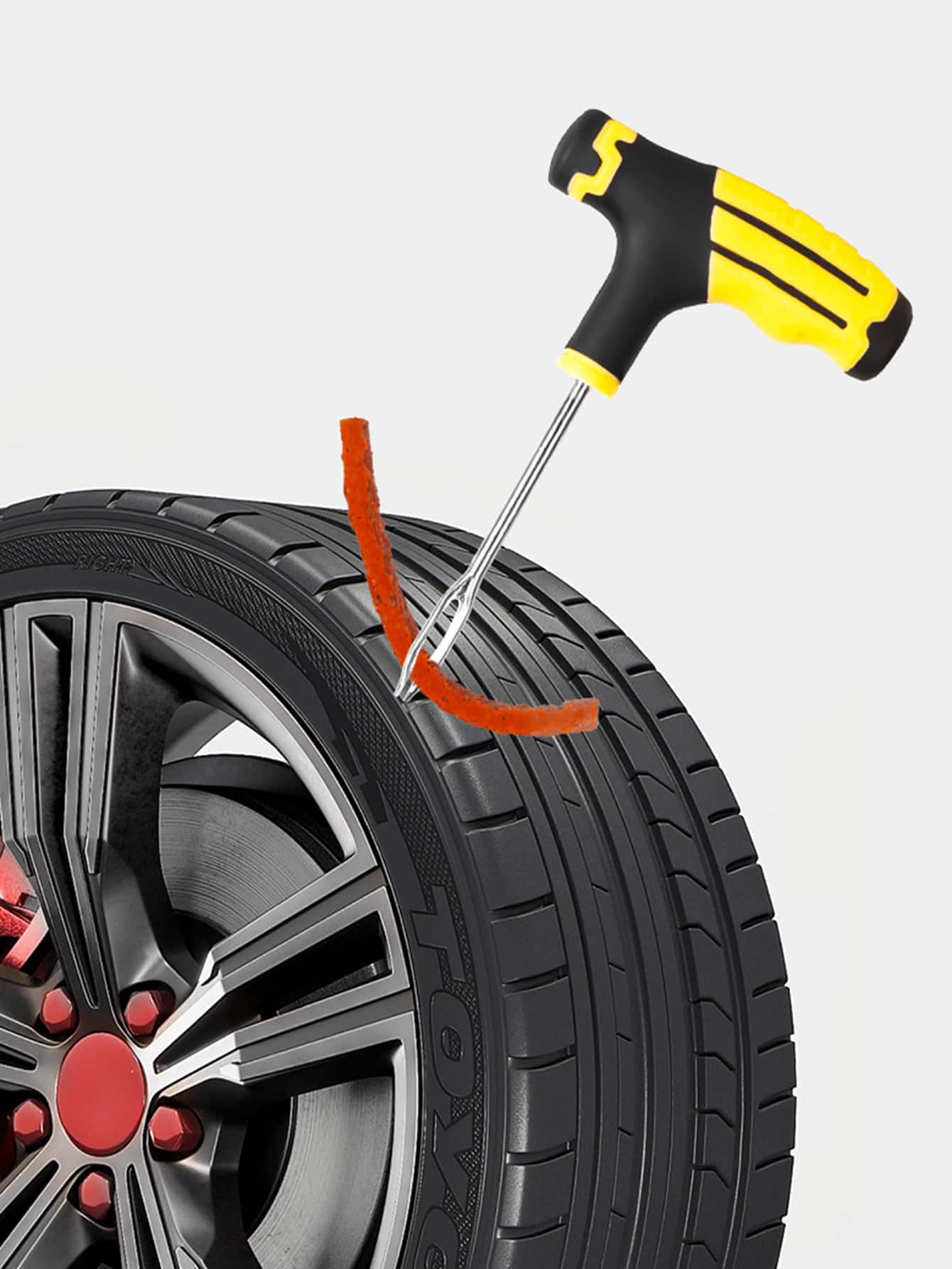 Car, Motorcycle And Electric Vehicle Tire Repair Kit- Tubeless Tire Patch, Quickly And Easily Fill Holes In Tubeless Tires, Tire Repair Tape Repair Tool