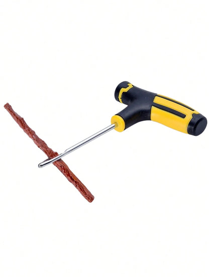 Car, Motorcycle And Electric Vehicle Tire Repair Kit- Tubeless Tire Patch, Quickly And Easily Fill Holes In Tubeless Tires, Tire Repair Tape Repair Tool