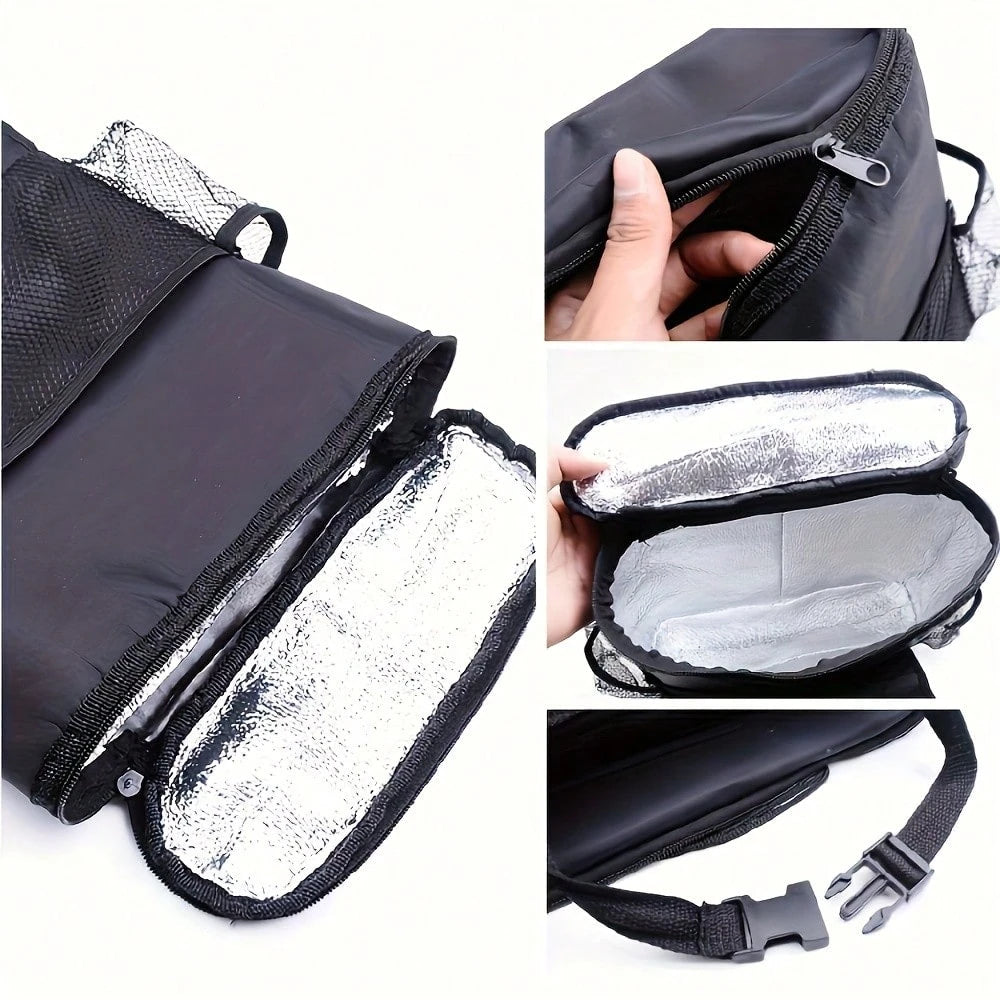 Car Organizer Back Seat, Waterproof Pu Leather Car Seat Storage Bag Foldable Universal Hanging Car Seat Back Organizer For Kids & Adults With Cup Holders Car Travel Accessories