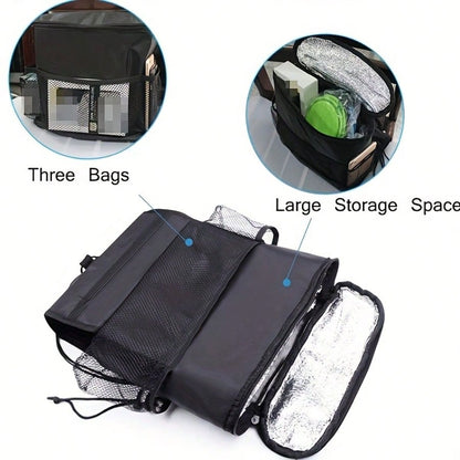 Car Organizer Back Seat, Waterproof Pu Leather Car Seat Storage Bag Foldable Universal Hanging Car Seat Back Organizer For Kids & Adults With Cup Holders Car Travel Accessories