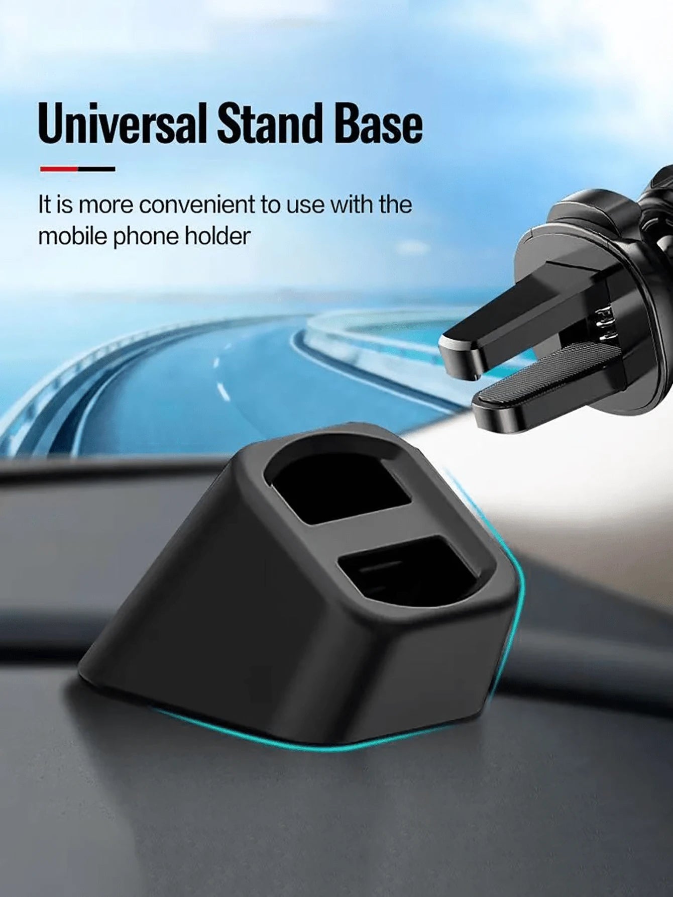 Car Phone Holder Base- Universal Holder Base Air Vent Clip Style Universal Phone Navigation Holder Base Adjustable Dashboard And Air Vent Clip Installation, L-Shaped Design, Suitable For Most Phone H