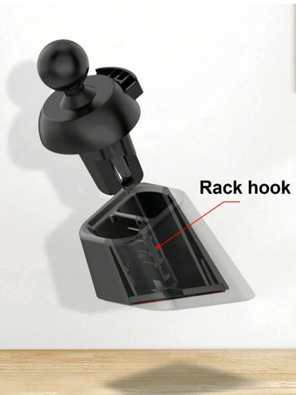 Car Phone Holder Base- Universal Holder Base Air Vent Clip Style Universal Phone Navigation Holder Base Adjustable Dashboard And Air Vent Clip Installation, L-Shaped Design, Suitable For Most Phone H