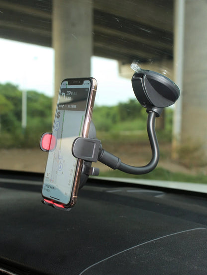 Car Phone Holder With Suction Cup For Windshield, Dashboard And Central Console, Adjustable In Multiple Angles
