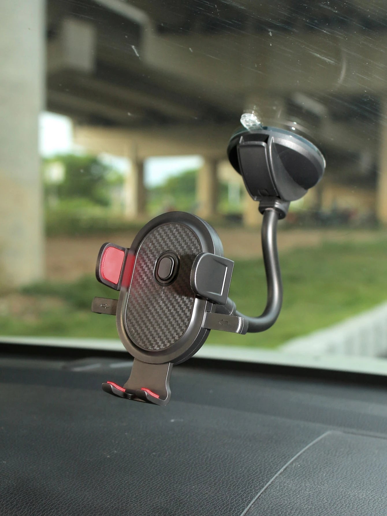 Car Phone Holder With Suction Cup For Windshield, Dashboard And Central Console, Adjustable In Multiple Angles